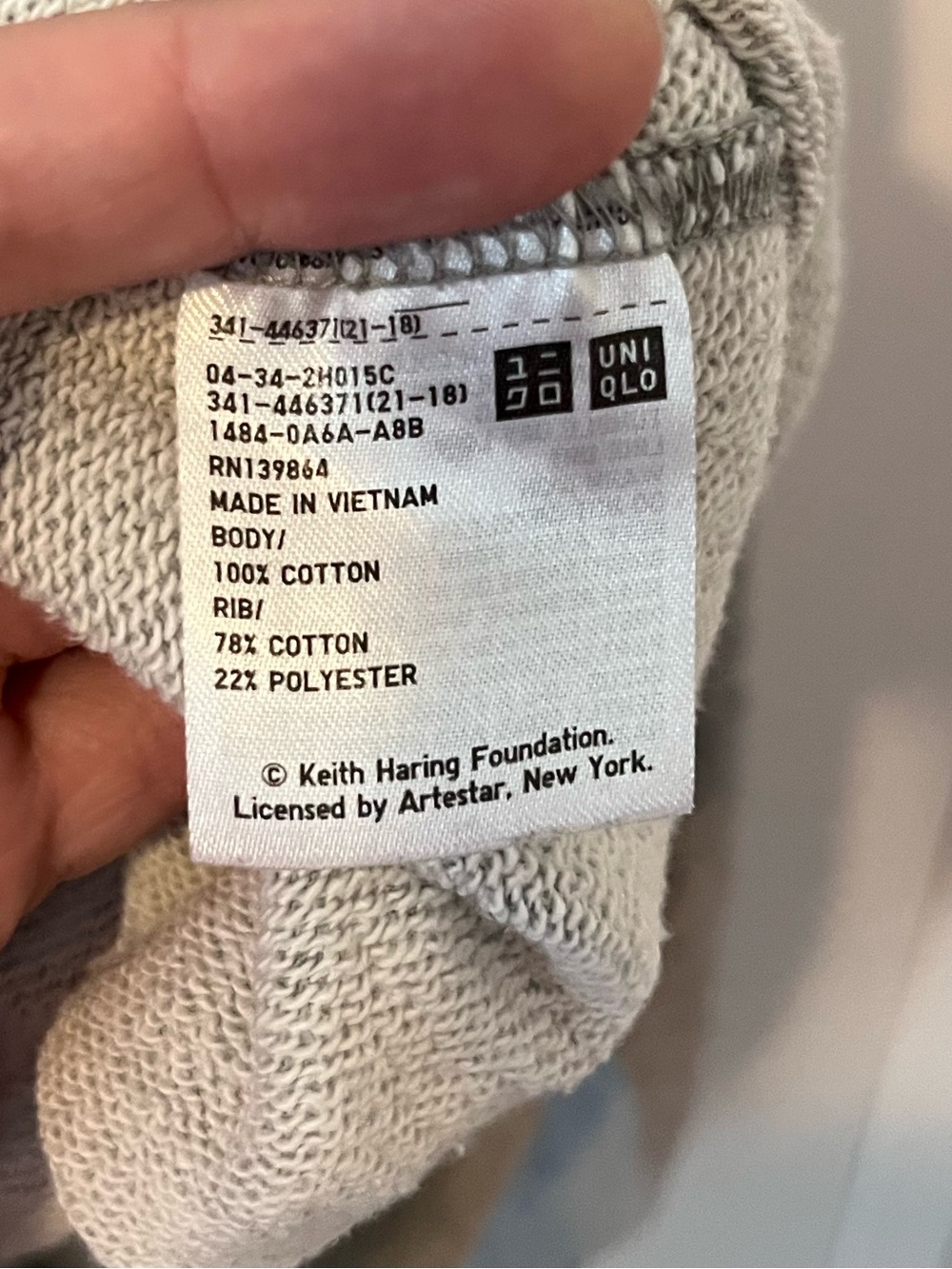 UT Uniqlo x Keith Haring Sweatshirt Women’s Gray Crewneck Size Medium - Picture 6 of 11